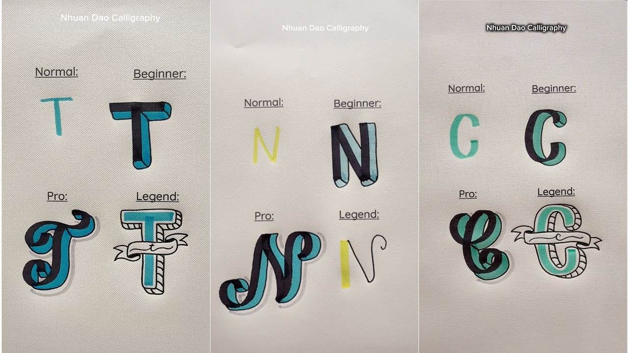 Len Lettering 13 Aesthetic Lettering Styles from Normal to Legend | Creative Alphabet ...