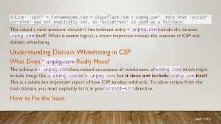 Understanding Content Security Policy: Resolving Script Execution Issues with CSP Rules Profile