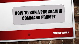 Famous Java Bangla Tutorial Part-02 | How to run java Program in cmd Prompt In windows 10 | Creative Coders Profile