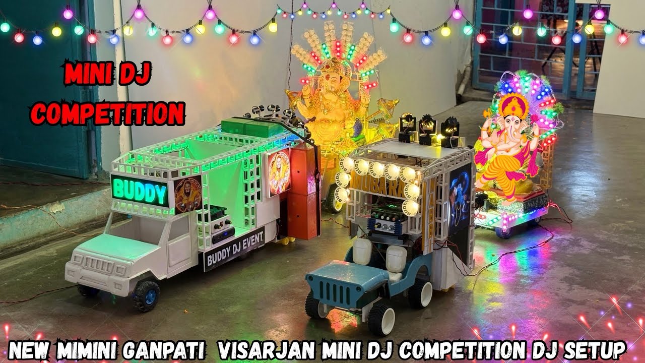 New Mini DJ Ganesh Visharjan Decoration at Home | Mini Dj Gauri Ganpati Visharjan Dj pickup loading