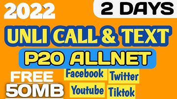 HOW TO REGISTER UNLI CALL & TEXT TO ALL NETWORK FOR P20 | TNT | FREE 50 MB