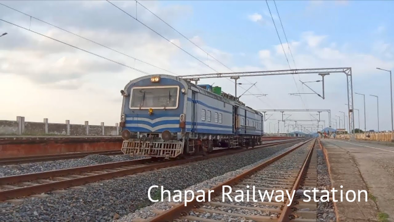 Chapar Railway station Dangerous Speed middle engine train crossing