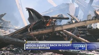 Arson suspect back in court