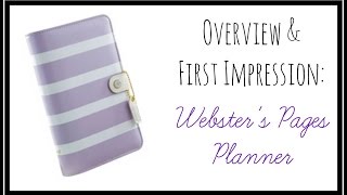 Overview & First Impressions: Websters Pages Planner