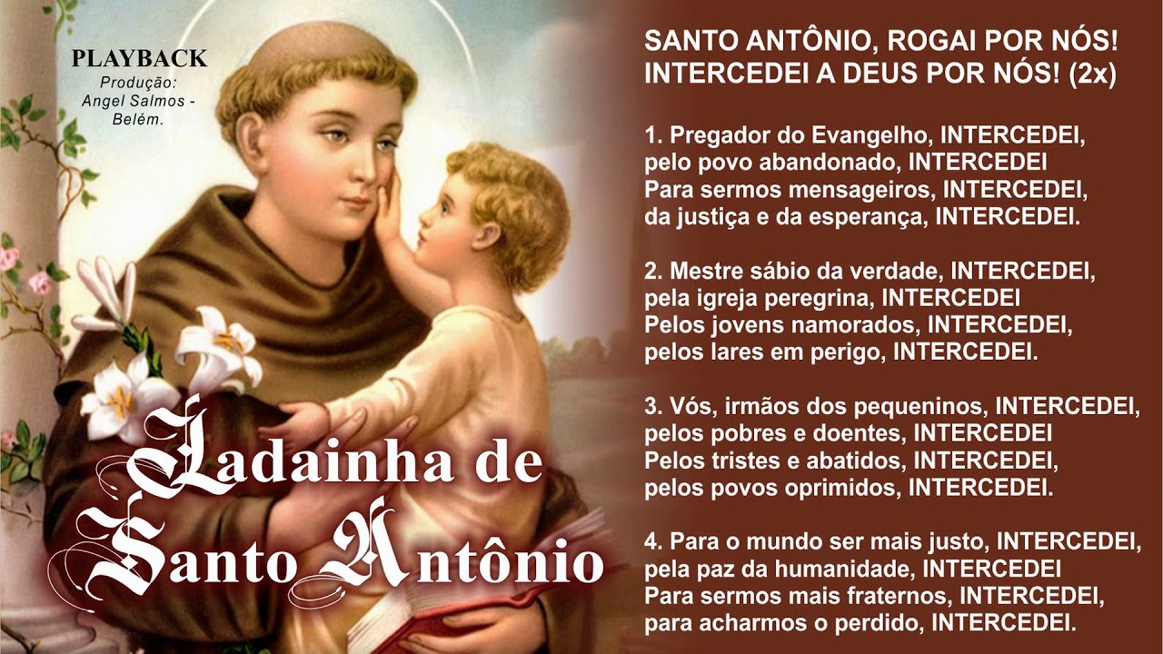 Santo Antônio rogai por nós - Canção Litânica - Ladainha de Santo ...