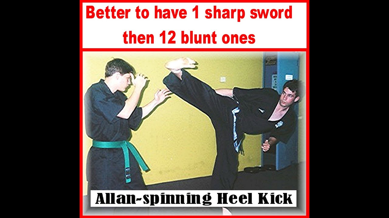 Spinning Heel Kick reverse Turning Heavy bag Gh Slow Mo inc YouTube