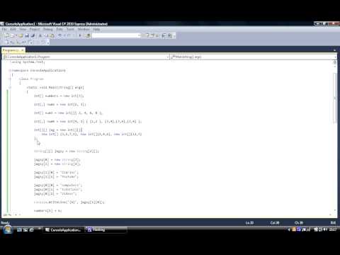 C# Beginner Programming Arrays; Jagged Arrays Part 11