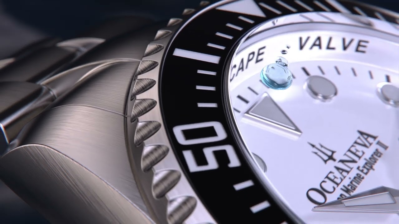 The Titanium series Deep Marine Explorer II watch by Oceaneva