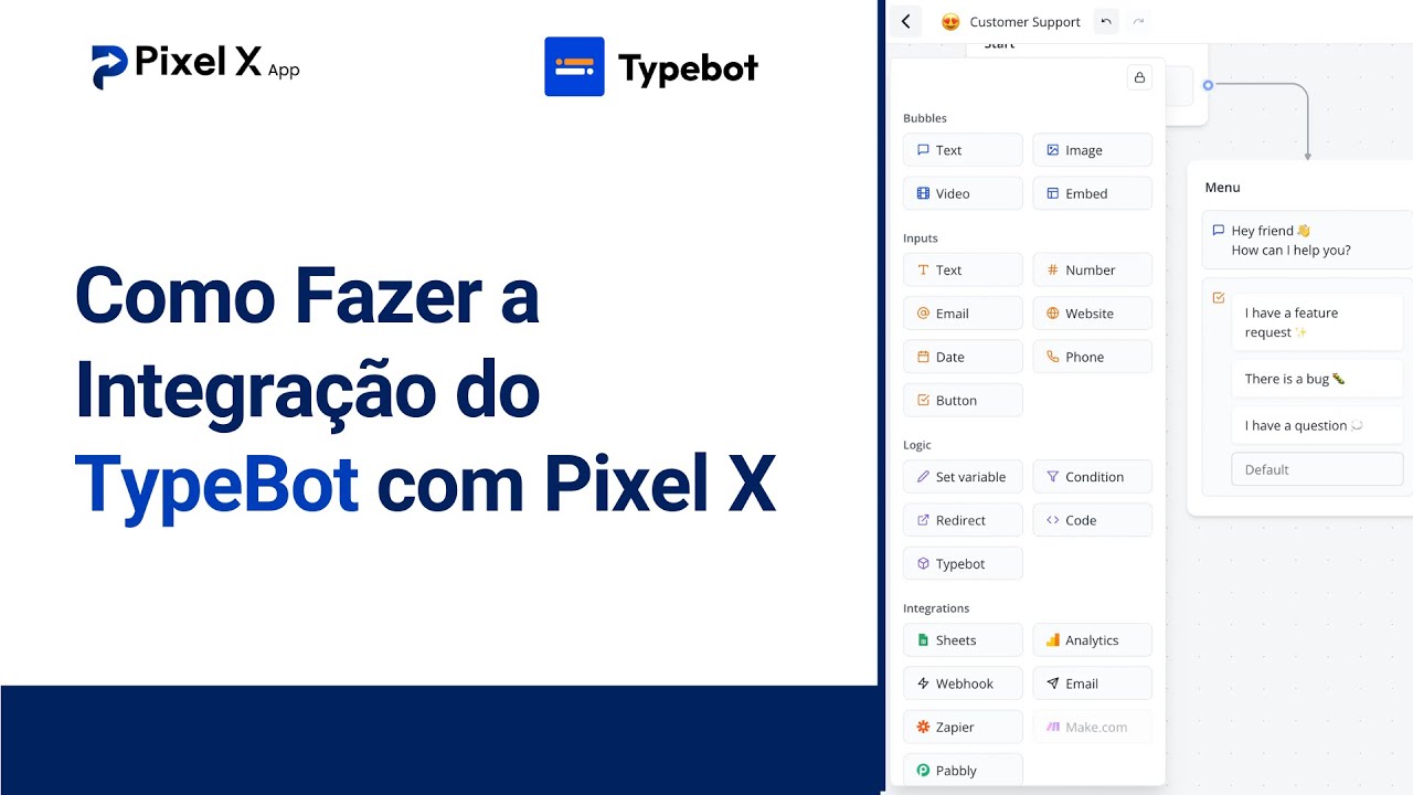 Como Fazer a Integração do TypeBot com Pixel X - YouTube