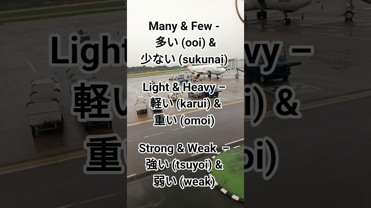 Japanese Antonyms Adjectives part 8 