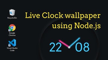 Live Clock Wallpaper in Node.js Tutorial - [Read files with fs, Node Cron job with node-cron]