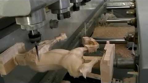 4 Axis CNC router for Working video of carving wood horse