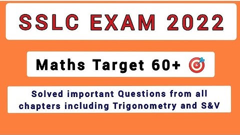 Maths Target 60+ SSLC EXAM 2022 Covers Important Questions From all Units