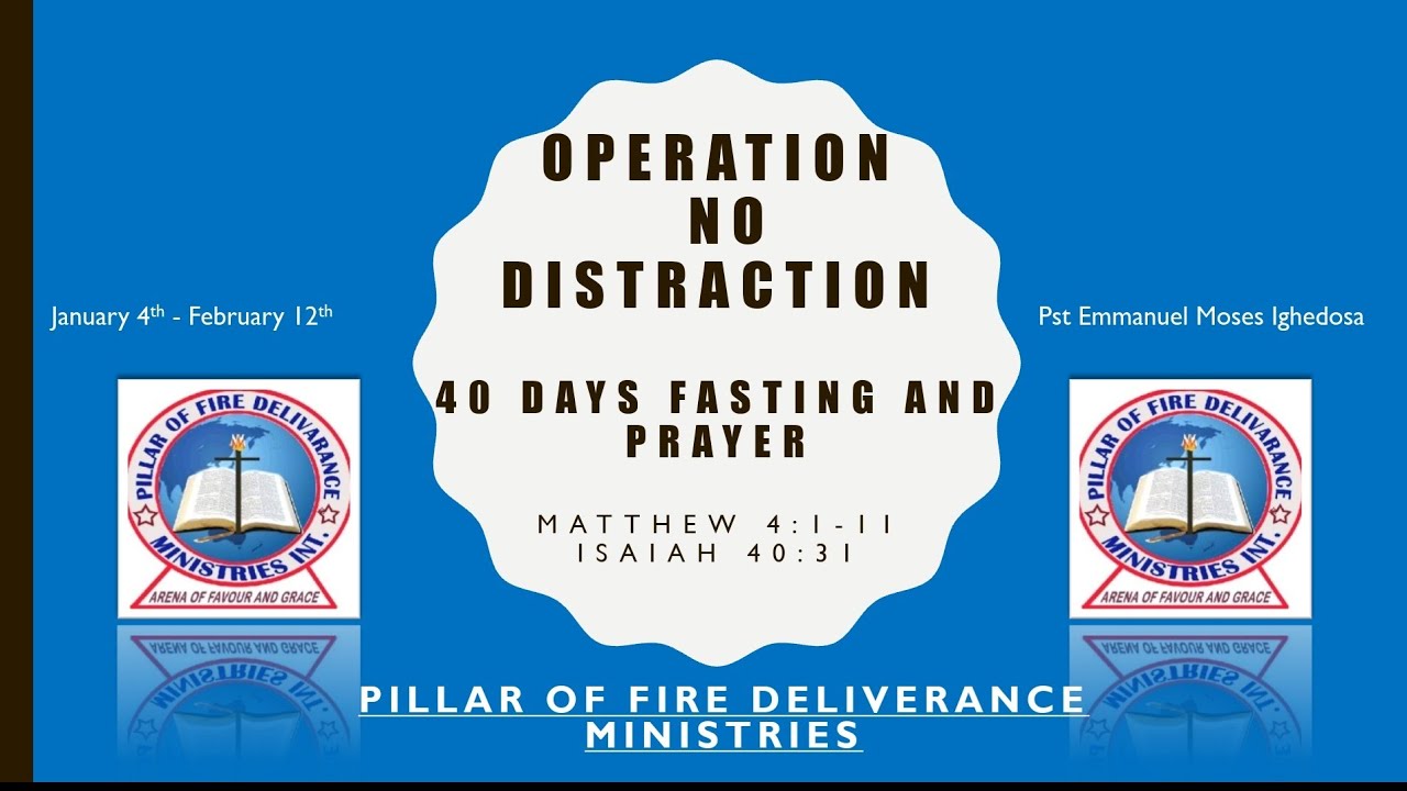 Operation No Distraction by Pst mrs Emmanuel Moses Ighedosa