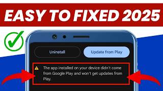 The app installed on your device didn't come from google play and won't get updates from play