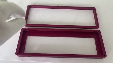 Custom 65% Cnc Machining Natural Anodized Aluminum Top Bottom Mechanical Keyboard Case Brass Weight