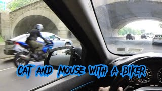 Chasing down a sport bike
