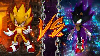 Dark Sonic Vs Fleetway Super Sonic