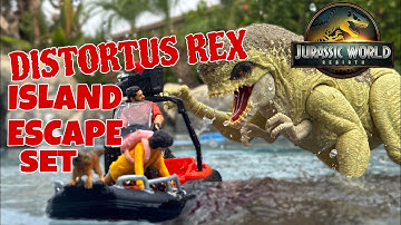 JURASSIC WORLD REBIRTH Distortus Rex Island Escape Set Toy Review #jurassicworldrebirth 