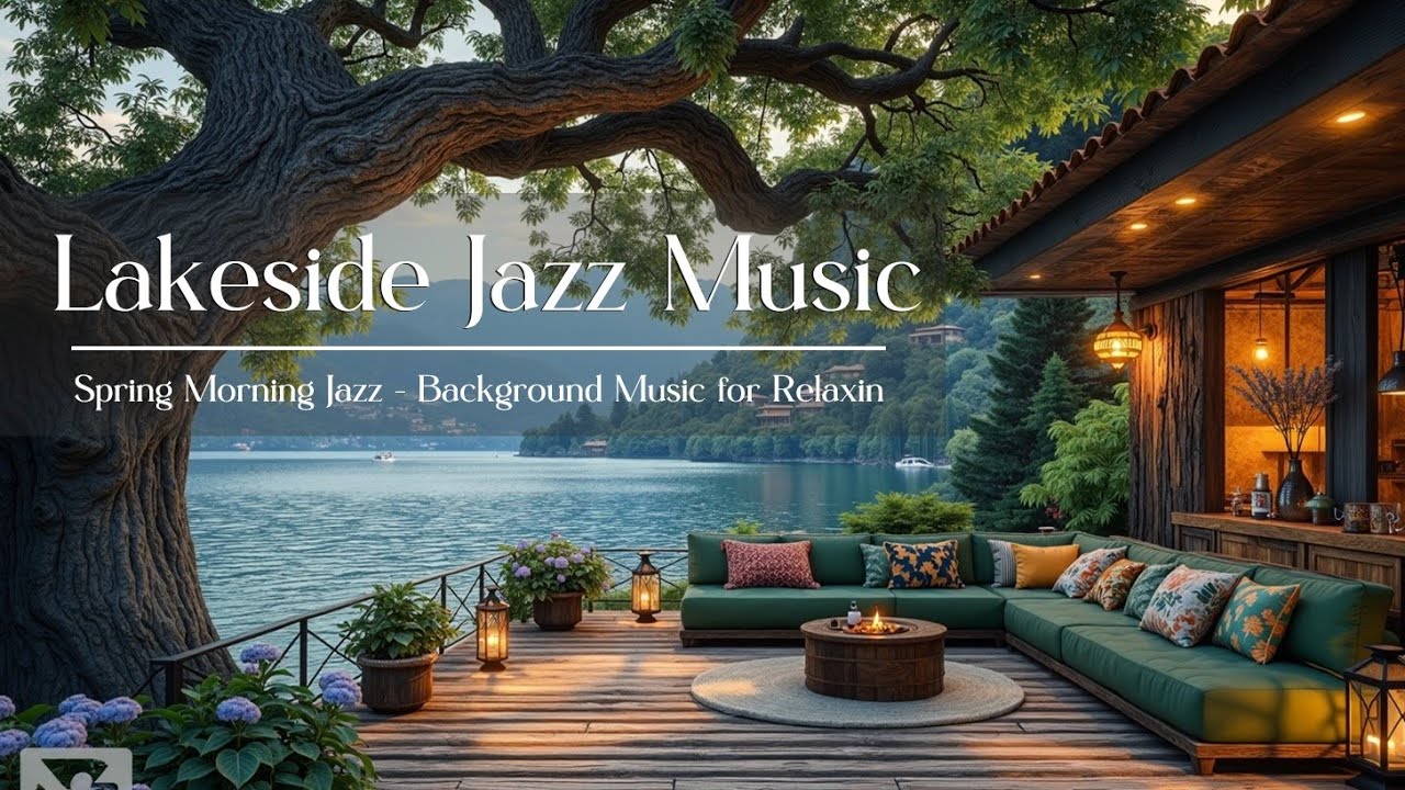 Gentle Morning Jazz Music - Spring Sounds for Relaxing by the Lakeside Serene View