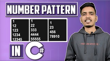 Number Pattern Program in C# sharp