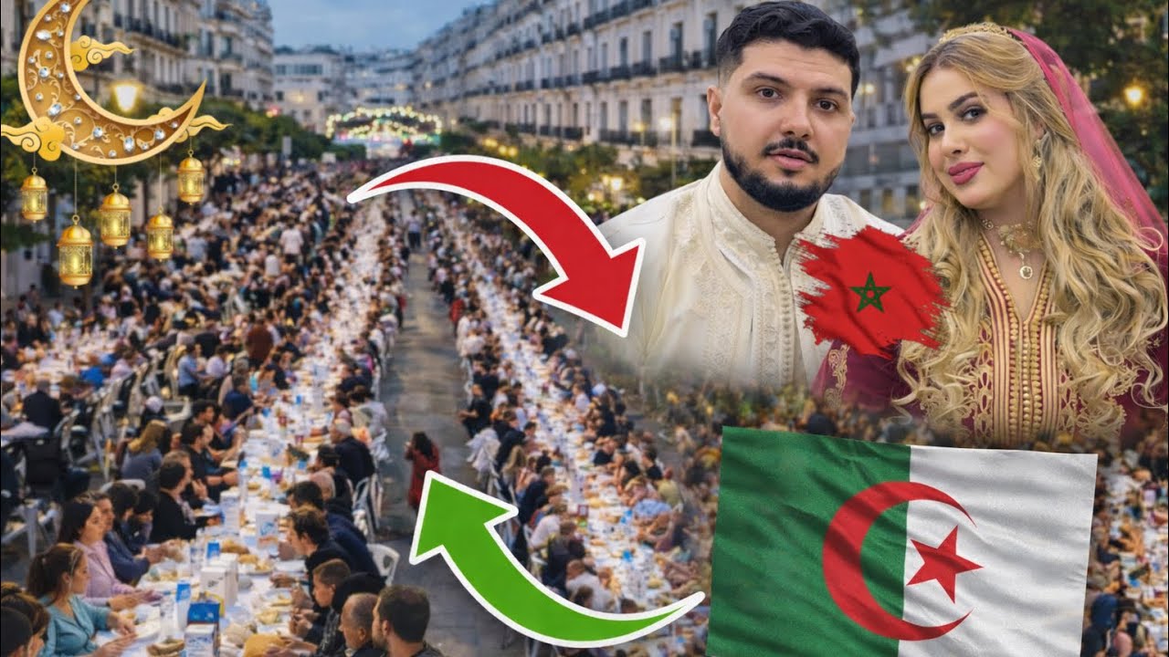 	امرأة مغربية مصدومة من مائدة الإفطار في أول يوم رمضان بالجزائر🇲🇦🇩🇿