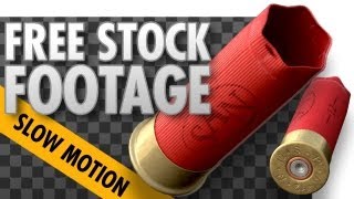 FREE Bullet Shell Stock Footage: slow motion shotgun shell - looped