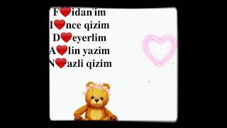 Adlara Uyğun Şeirlərfidan Adına Uyğun Şeir