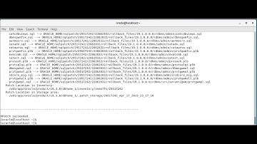 opatch utility command example - Oralce 19c