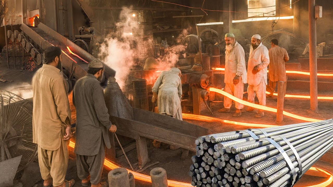 Amazing Production Process of Iron Rod in Factory at Large Scale - YouTube