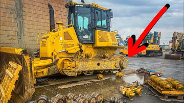 Dozer Track Replacement #machinery #komatsu #mechanic #tracks