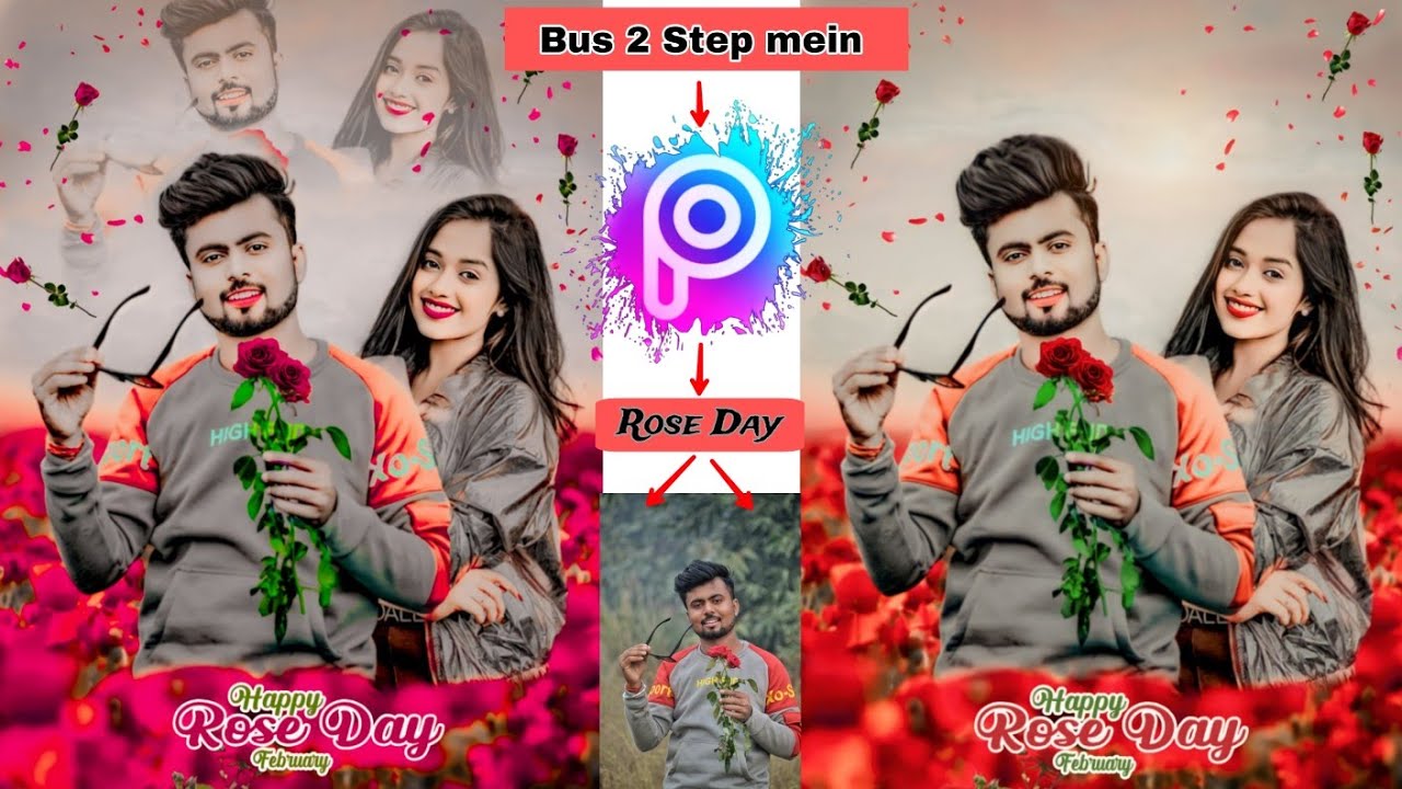 Happy Rose Day Photo Editing| Valentine Day Photo Editing PicsArt| special 2024 rose Day Editing