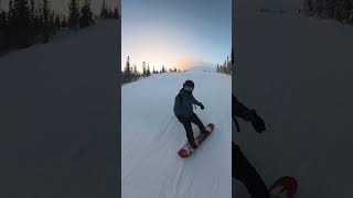 Sunset Snowboarding In Trysil, Norway - Insta 360 X3 - December 2023