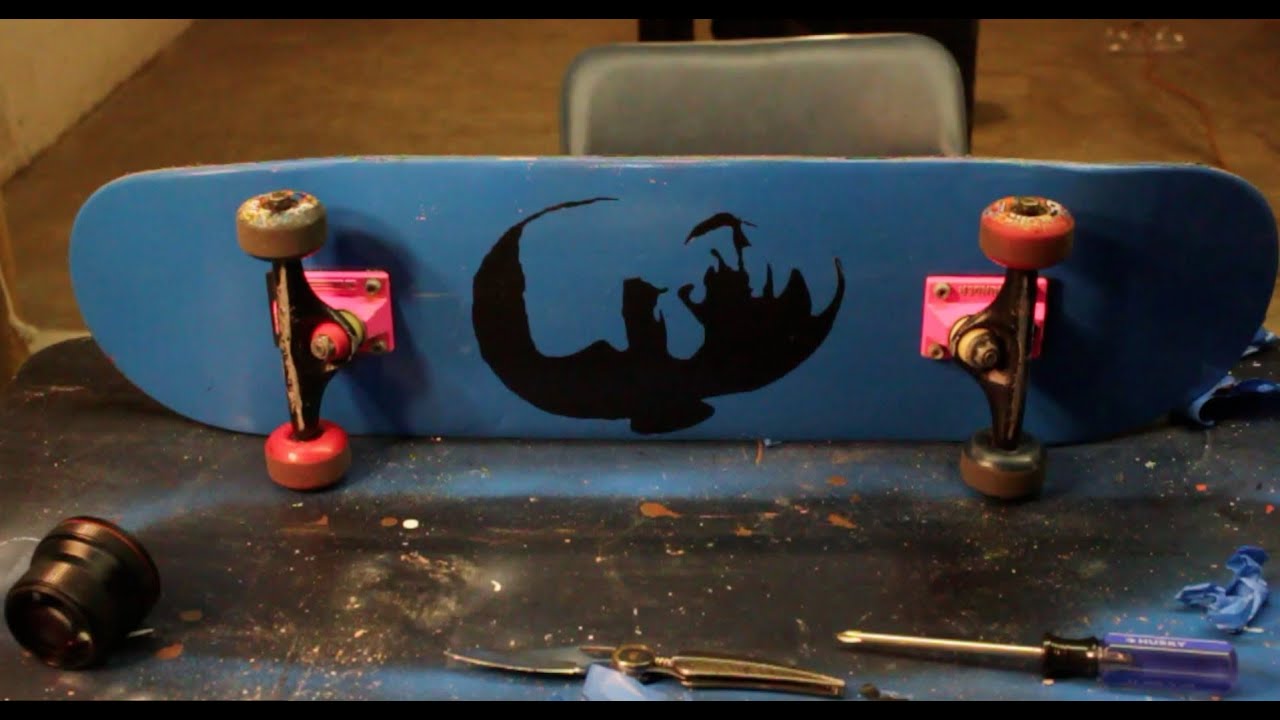 How to paint a skateboard (time lapse) YouTube