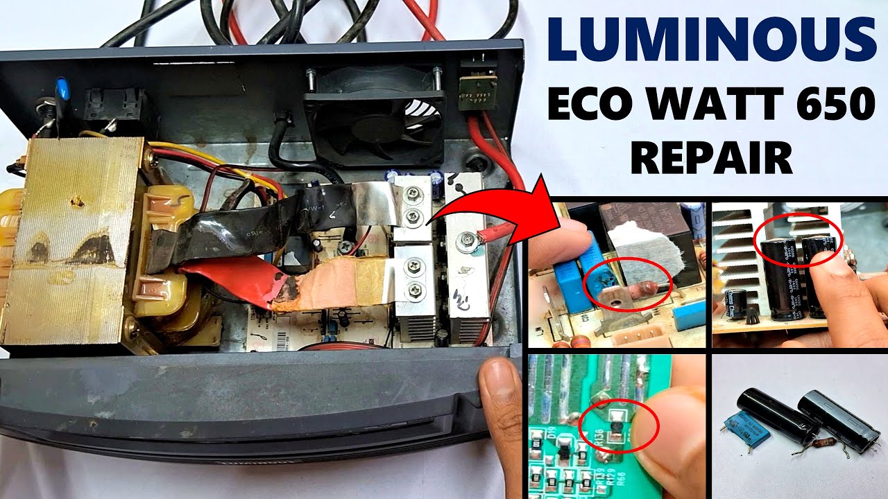 Luminous Eco Watt 650 Inverter Repair - How To Repair Luminous Eco Watt Inverter  - Gyan Unboxer TV