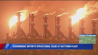 Bright orange flare brightens Baytown skies at ExxonMobil plant | CW39