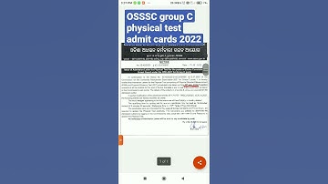 OSSSC group C physical test admit card 2022#osssc#shorts #link 👇