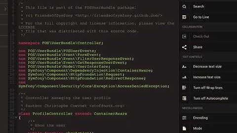 Codeanywhere iOS app (iPad)