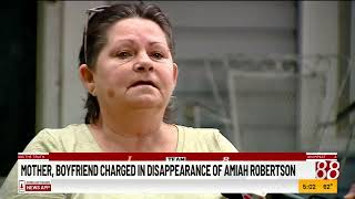 Mother, boyfriend charged in disappearance of Amiah Robertson