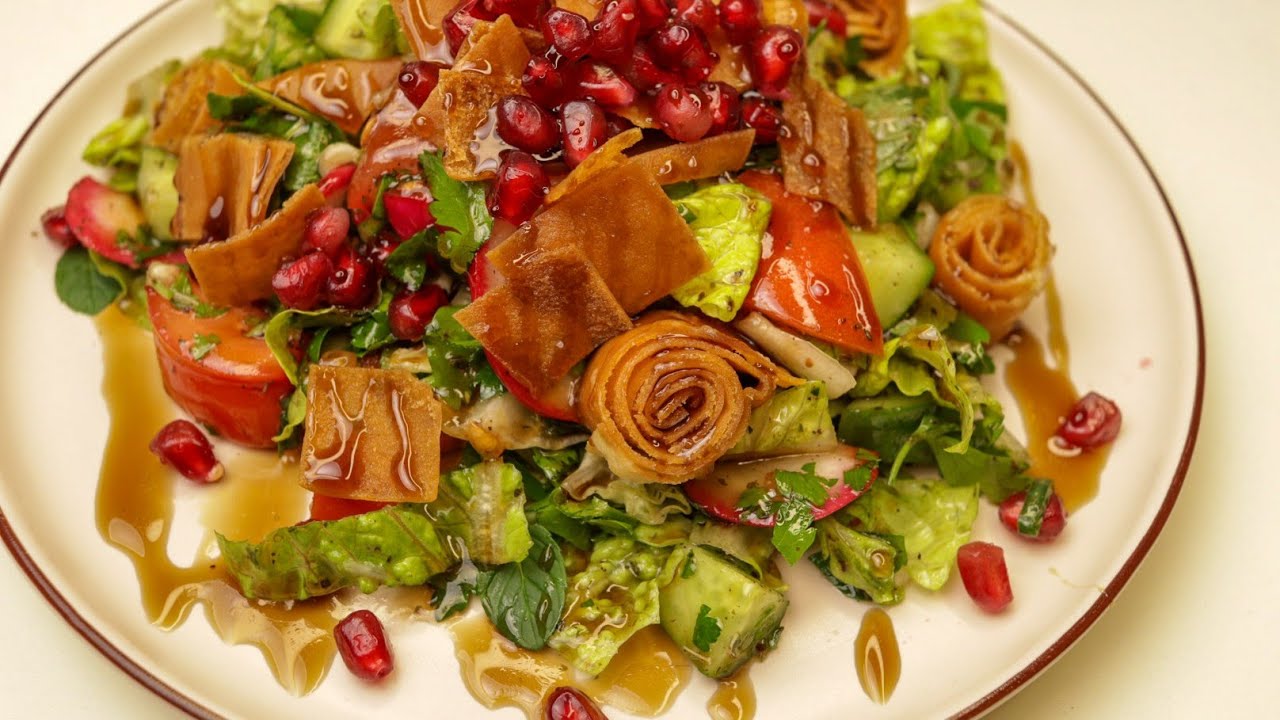  فتوش رمضان 🌛 متل المطاعم اهم طبق على سفرة رمضان🥗 مكوناته سهله موجودة بكل بيت