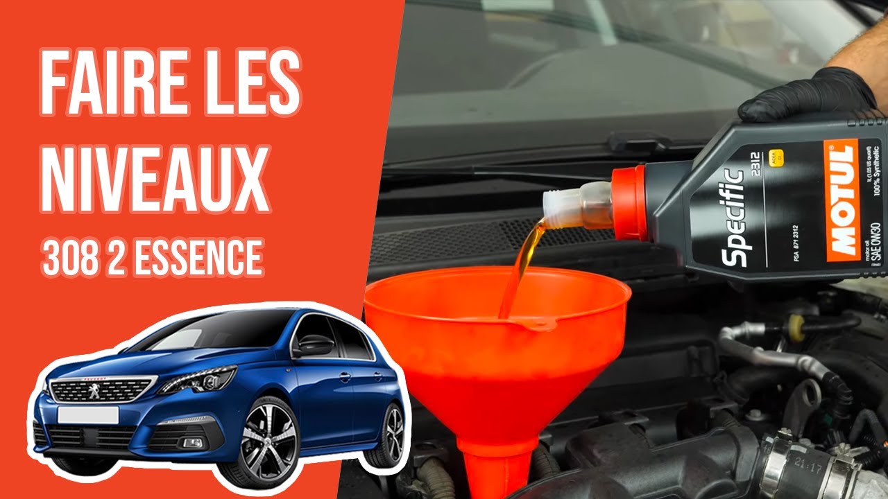 Faire ses niveaux Peugeot 308 2 1.6 THP 📏 - YouTube