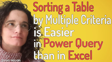 How to sort a table by multiple criteria with Power Query
