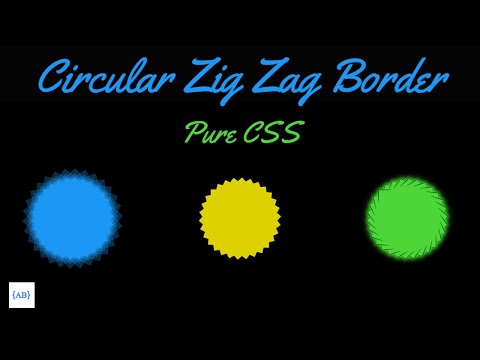 Circular Zig Zag Border | HTML & CSS | AB Coder