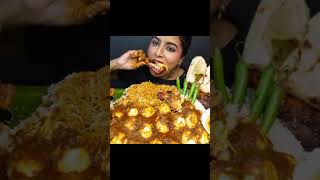 Asmr Eating Spicy Mutton Nalli Nihari,Chicken Curry,Rice,Egg Masala Big Bites Asmr Eating Mukbang