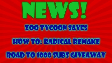 Update: Zoo Tycoon 2 Saves, How to Install the Radical Remake, Enter the Giveaway!