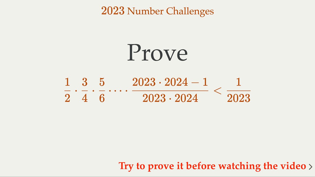 2023 Number Challenge: An Inequality with Fraction Tricks