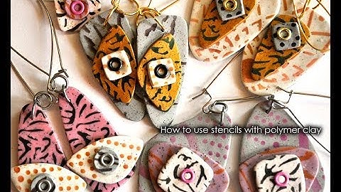 PolyPediaOnline FREE Tutorial - How to create quick polymer clay silk screen patterns with stencils