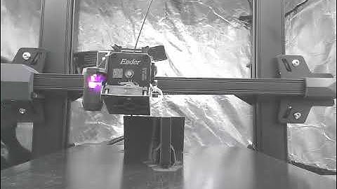 OctoPrintのタイムラプスでEnder 3 S1で3Dプリントの様子 無加工