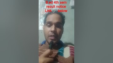 B.ed 4th sem result notice/ Bsaeu #bsaeu #exam #bed4thsemester