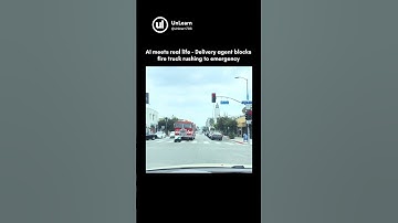 AI delivery robot accidentally blocks fire truck during emergency